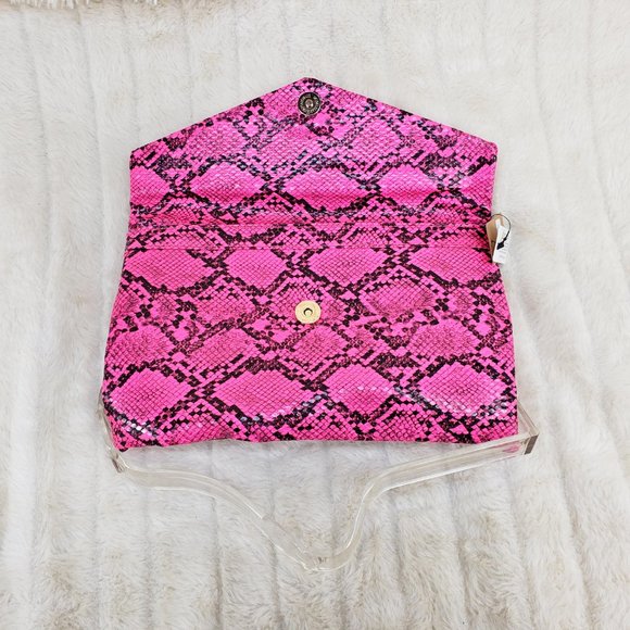 Hot pink Clutch Purse With Removable Chain Strap NEW